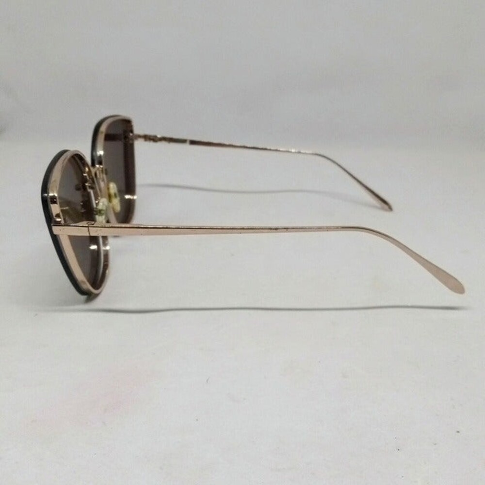 Boutique Floating Lens Cat Eye Sunglasses-Rimless-UV Protection-Gold-Brown Lens - Picture 3 of 6